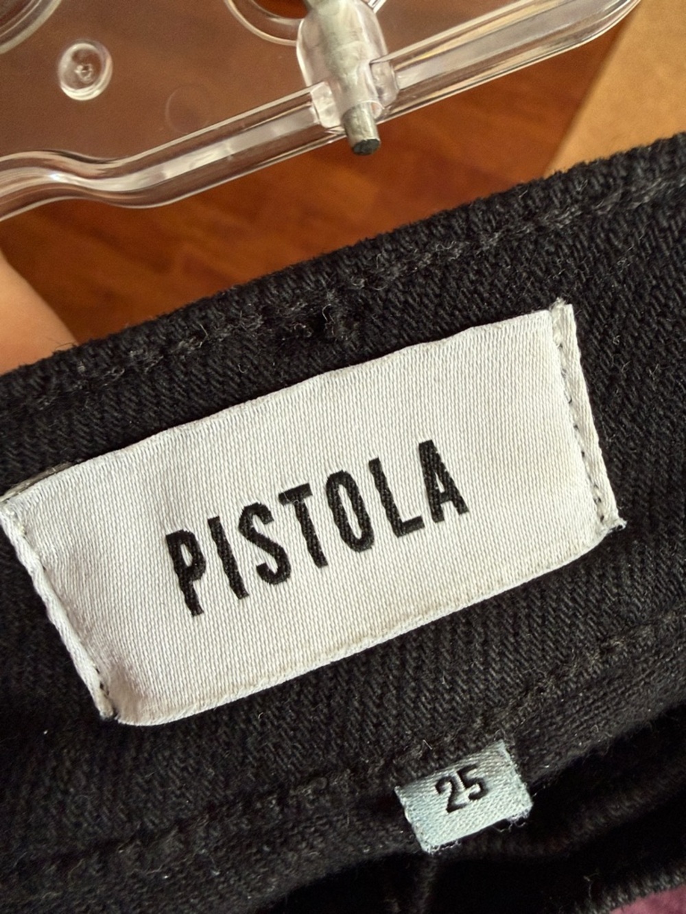 Pistola Teagan High Rise Vented Slim Straight Jeans Black Size 25 - Picture 8 of 8